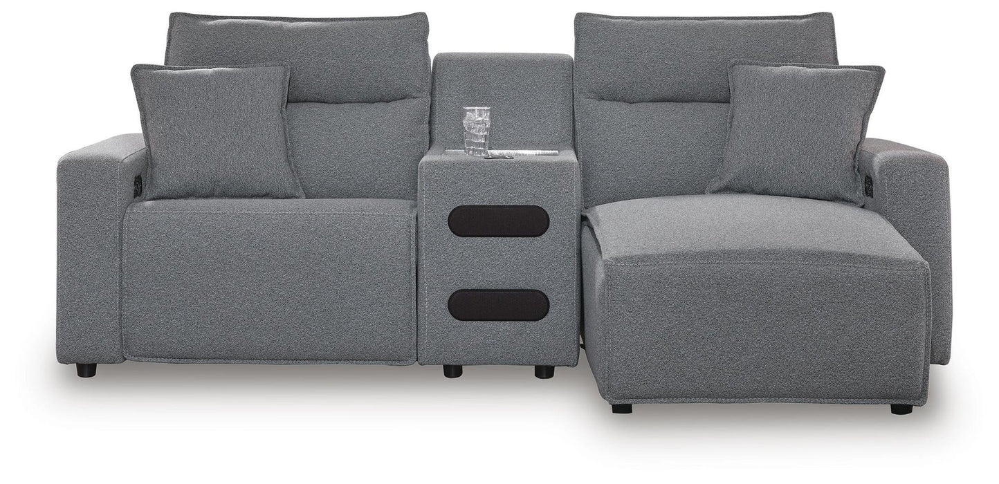 Modmax II 3-Piece Power Reclining Sectional with Chaise and Audio Console - alternate view 2
