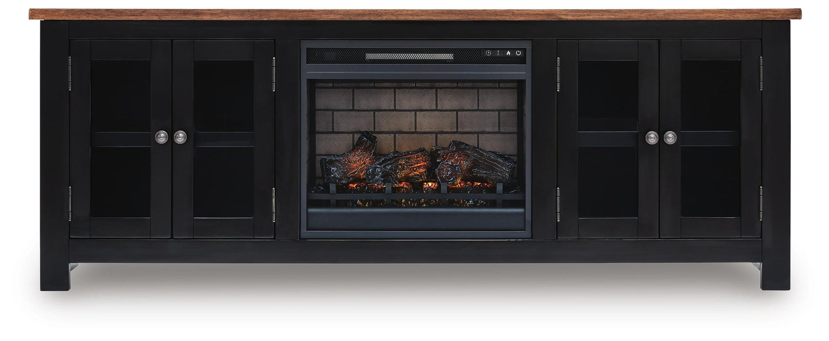 Wildenauer 76" TV Stand with Electric Fireplace - alternate view 2