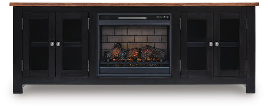 Wildenauer 76" TV Stand with Electric Fireplace - alternate view 2