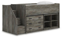 Frandern Twin Loft Bed with Bookcase and Drawer Storage - alternate view 2
