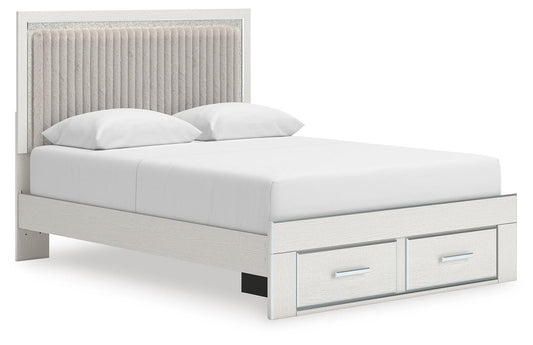 Zuraleus Queen Upholstered Panel Platform Storage Bed - alternate view 2