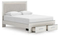 Zuraleus Queen Upholstered Panel Platform Storage Bed - alternate view 4