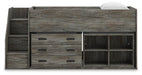 Frandern Twin Loft Bed with Bookcase and Drawer Storage - alternate view 7