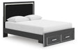 Zuraleus Queen Upholstered Panel Storage Bed - alternate view 2
