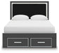 Zuraleus Queen Upholstered Panel Storage Bed - alternate view 6