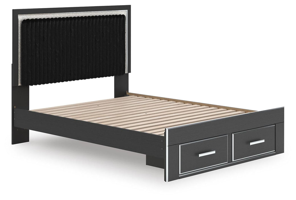 Zuraleus Queen Upholstered Panel Storage Bed - alternate view 3