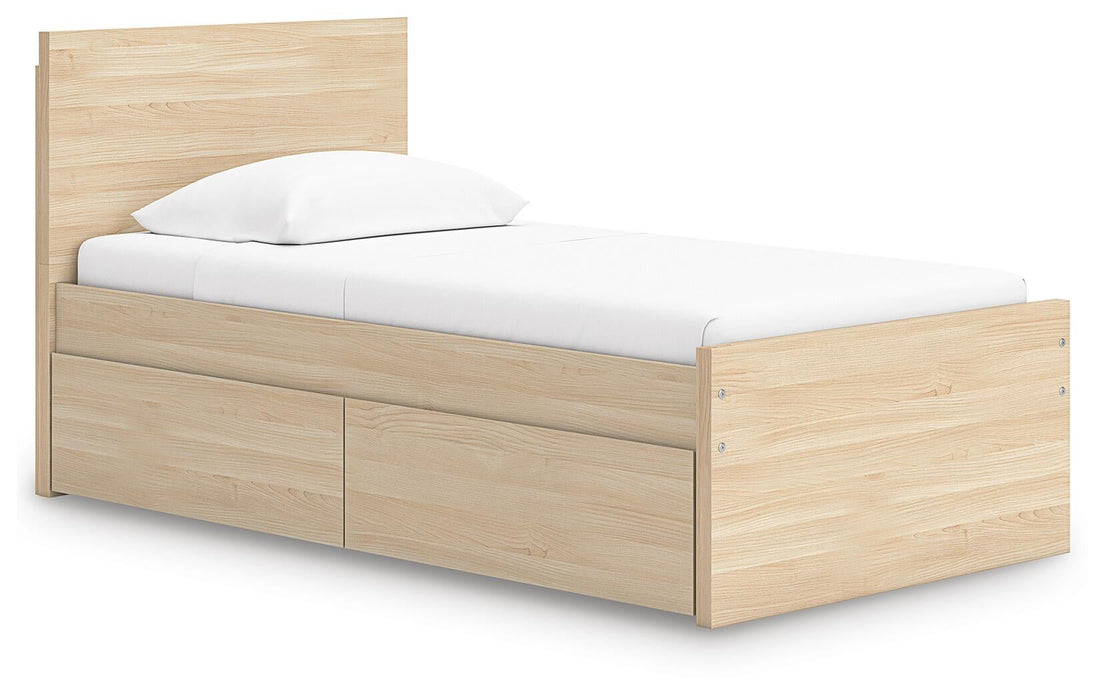 Onita Twin Panel Platform Bed with 1 Side Storage - alternate view 2