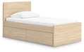 Onita Twin Panel Platform Bed with 1 Side Storage - alternate view 2