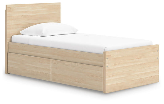 Onita Twin Panel Platform Bed with 1 Side Storage - alternate view 2