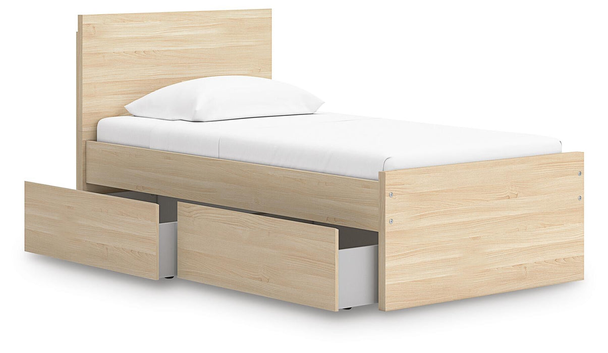 Onita Twin Panel Platform Bed with 1 Side Storage - alternate view 3