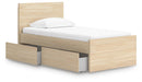 Onita Twin Panel Platform Bed with 1 Side Storage - alternate view 3
