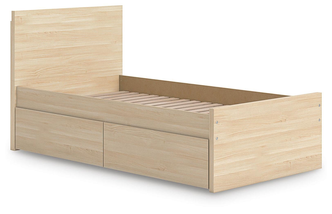 Onita Twin Panel Platform Bed with 1 Side Storage - alternate view 4