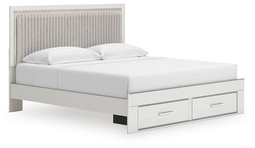 Zuraleus King Upholstered Panel Platform Storage Bed - alternate view 2