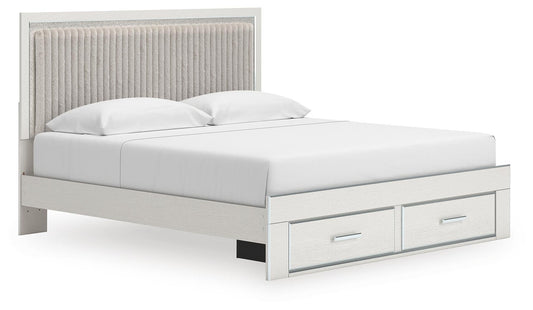Zuraleus King Upholstered Panel Platform Storage Bed - alternate view 2