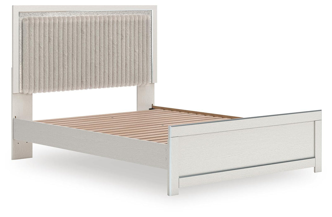 Zuraleus Queen Upholstered Panel Platform Bed - alternate view 3