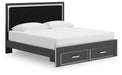 Zuraleus King Upholstered Panel Storage Bed - alternate view 2