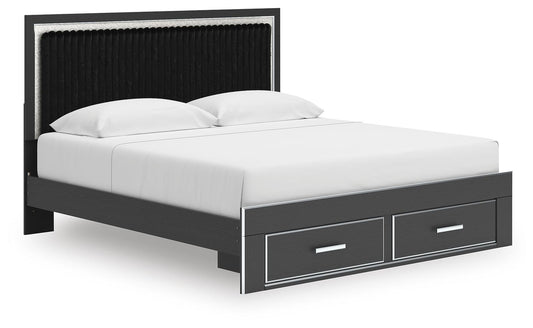 Zuraleus King Upholstered Panel Storage Bed - alternate view 2