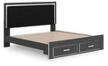 Zuraleus King Upholstered Panel Storage Bed - alternate view 3