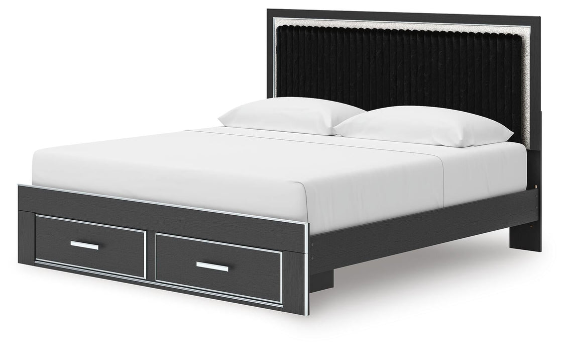 Zuraleus King Upholstered Panel Storage Bed - alternate view 4