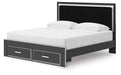 Zuraleus King Upholstered Panel Storage Bed - alternate view 4