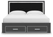 Zuraleus King Upholstered Panel Storage Bed - alternate view 6