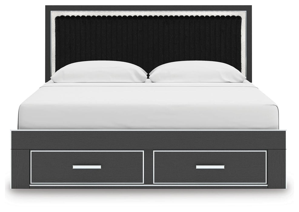 Zuraleus King Upholstered Panel Storage Bed - alternate view 6