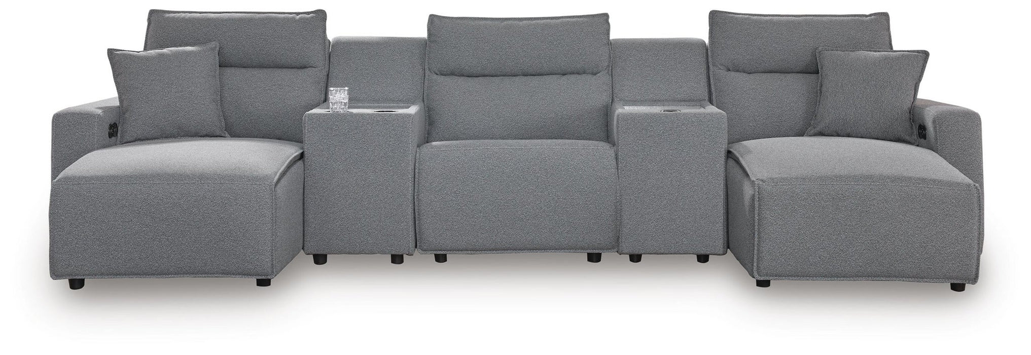 Modmax II 5-Piece Power Reclining Sectional with Chaise and Consoles - alternate view 2