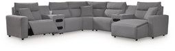 Modmax II 7-Piece Power Reclining Sectional with Chaise and Audio Consoles - alternate view 2