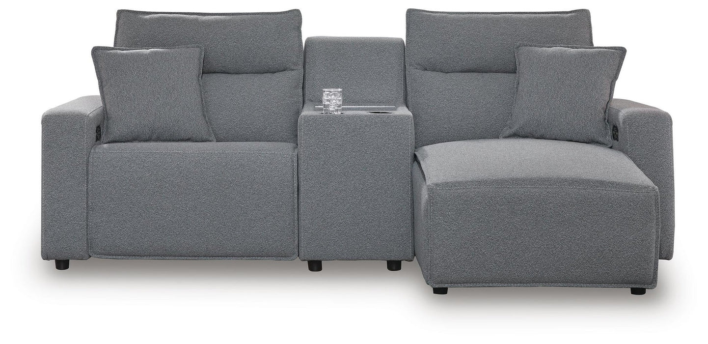 Modmax II 3-Piece Power Reclining Sectional with Chaise and Console - alternate view 2