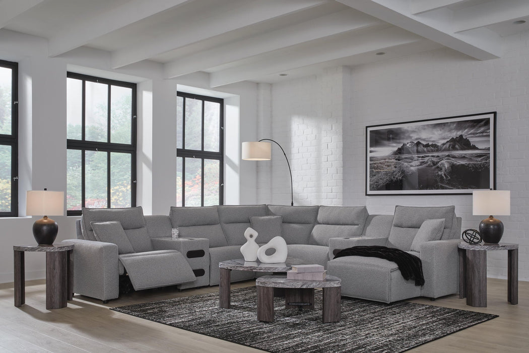 Modmax II 7-Piece Power Reclining Sectional with Chaise and Audio Consoles - alternate view 3