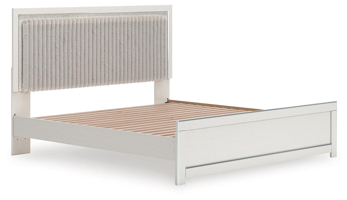 Zuraleus King Upholstered Panel Platform Bed - alternate view 3