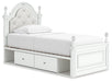 Kozlani Twin Upholstered Panel Storage Bed - alternate view 2