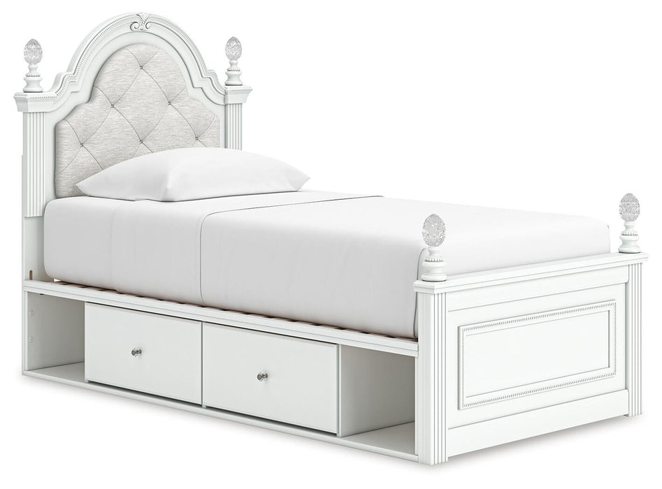 Kozlani Twin Upholstered Panel Storage Bed - alternate view 2