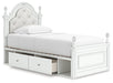 Kozlani Twin Upholstered Panel Storage Bed - alternate view 3