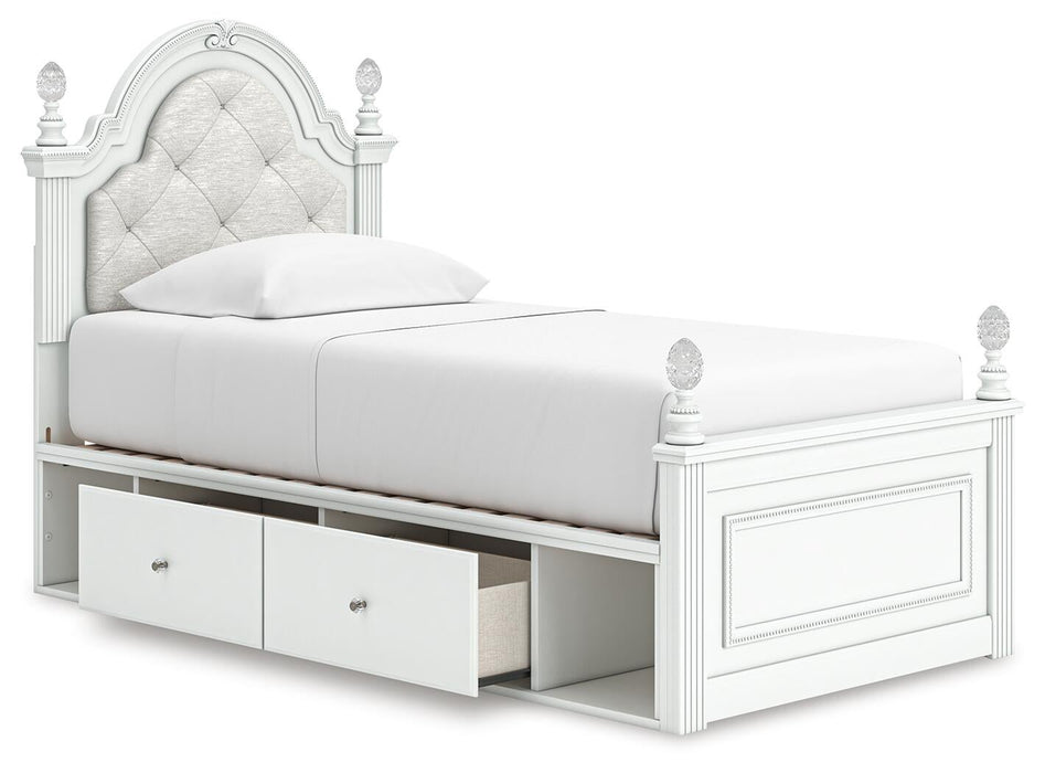 Kozlani Twin Upholstered Panel Storage Bed - alternate view 3