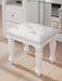 Kozlani Vanity Upholstered Stool