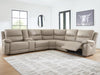 Narwhal Place 6-Piece Reclining Sectional with Storage Console - alternate view 3