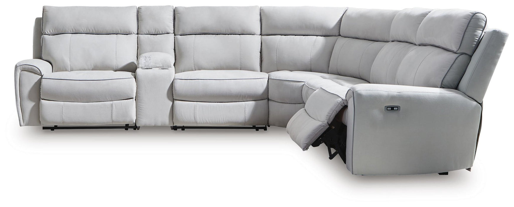 Social Pointe 6-Piece Reclining Sectional with Storage Console - alternate view 2
