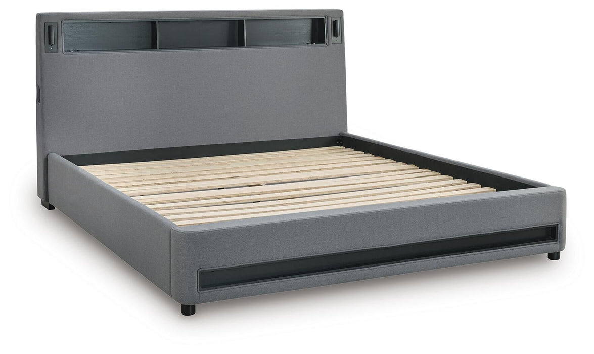 Finigale California King Upholstered Bed with Wireless Audio - alternate view 5