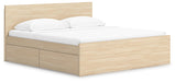 Onita King Panel Platform Bed with 1 Side Storage - alternate view 2