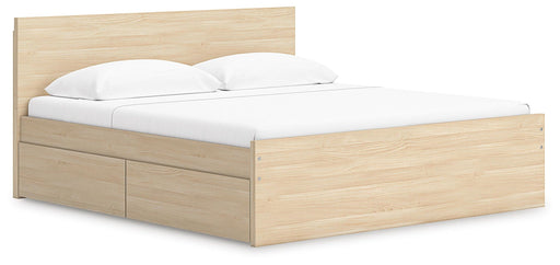 Onita King Panel Platform Bed with 1 Side Storage - alternate view 2
