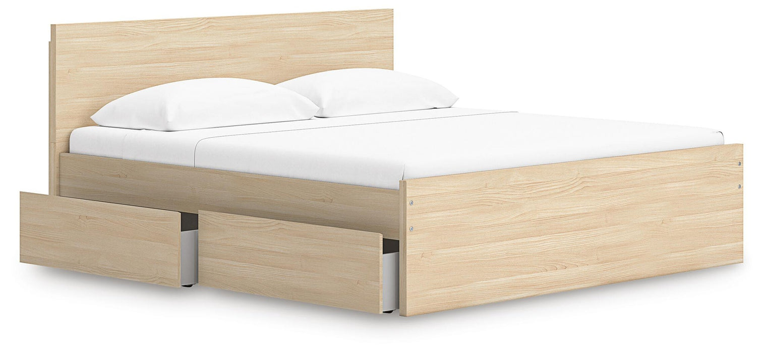 Onita King Panel Platform Bed with 1 Side Storage - alternate view 3