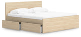 Onita King Panel Platform Bed with 1 Side Storage - alternate view 3