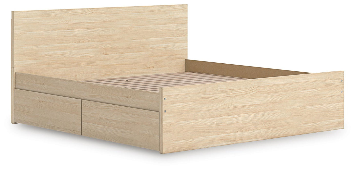 Onita King Panel Platform Bed with 1 Side Storage - alternate view 4