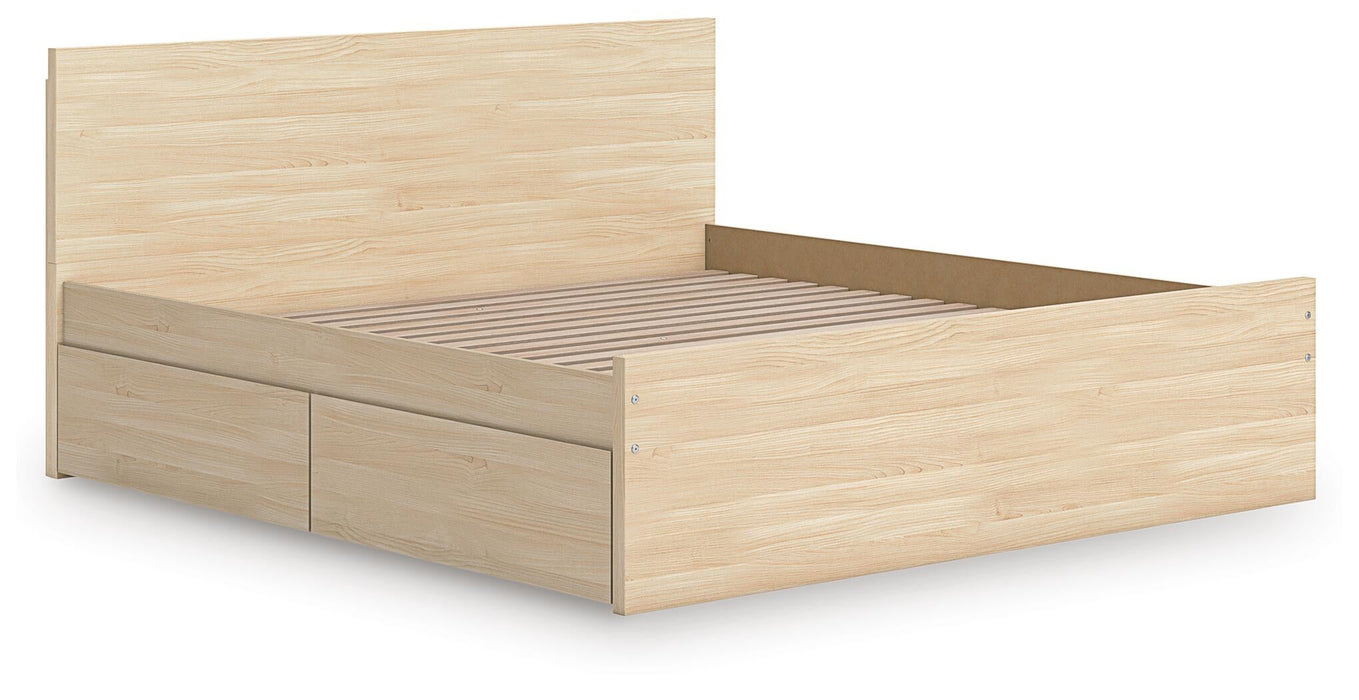 Onita Queen Panel Platform Bed with 2 Side Storage - alternate view 3