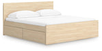 Onita King Panel Platform Bed with 2 Side Storage - alternate view 2