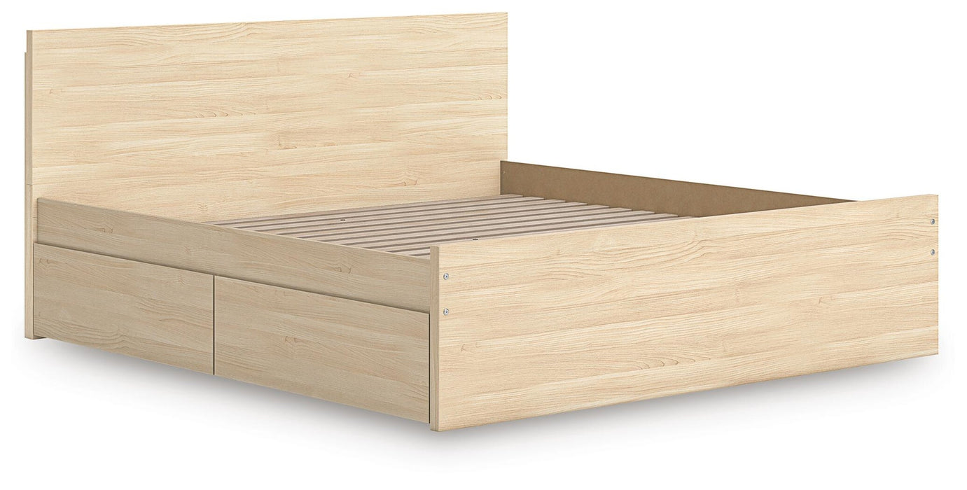 Onita King Panel Platform Bed with 2 Side Storage - alternate view 4