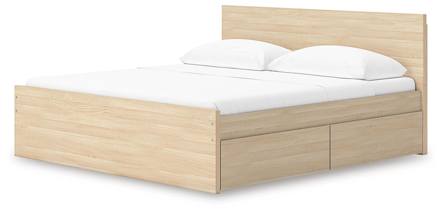 Onita King Panel Platform Bed with 2 Side Storage - alternate view 6