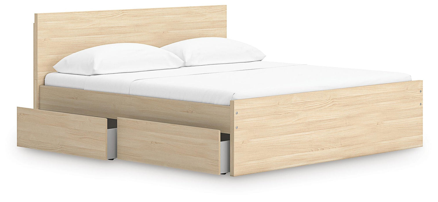 Onita King Panel Platform Bed with 2 Side Storage - alternate view 3