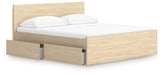 Onita King Panel Platform Bed with 2 Side Storage - alternate view 3
